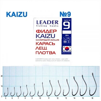 Крючок самоподсекающий Leader Kaizu BN № 9