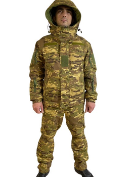Тактична зимова тепла військова форма комплект бушлат + штани, мультикам, розмір 50-52