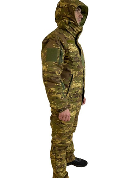 Тактическая зимняя теплая военная форма, комплект бушлат + штаны, мультикам, размер 56-58