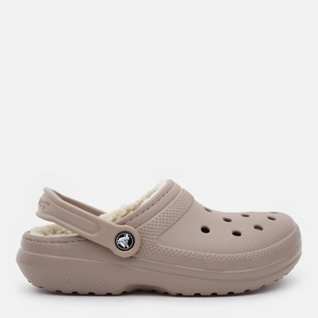 Женские кроксы утепленные Crocs Jibbitz Classic Lined Clog 203591-2YB 37-38 (M5/W7) 23 см Бежевые (1962651435350)