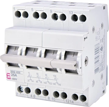 Переключатель I-0-II ETI SSQ425 4P 25А 2421444 трехпозиционный перекидной автомат для ввода резервного питания