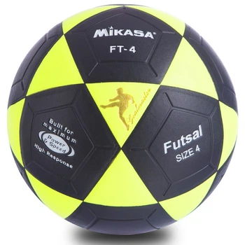 Мяч футбольный Mikasa Futsal FT-4 0450 размер 4 Black-Neon Green