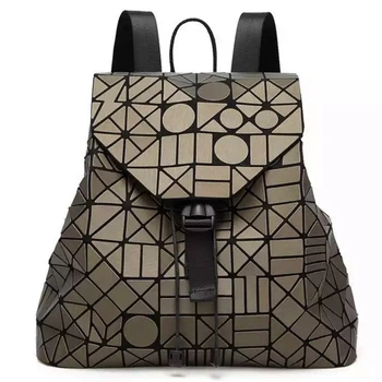 Рюкзак геометрический Асенефа Bao Bao Issey Miyake Граффитово-Зеленый (3315-10)