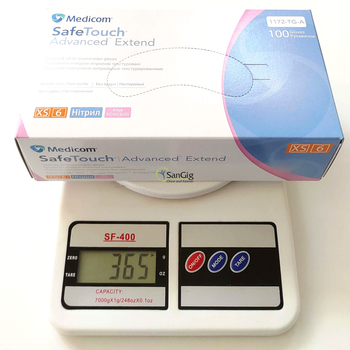 Нитриловые перчатки Medicom SafeTouch Extend Pink, плотность 3.5 г. - розовые (100 шт) XS (5-6)