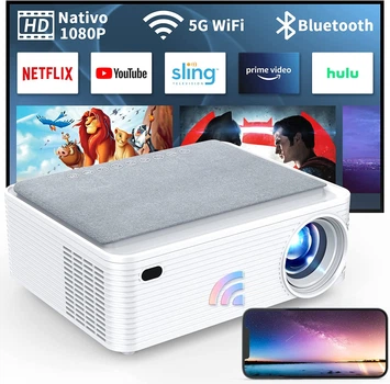 Мультимедійний домашній проектор Three Ants Q1 Full HD 4500 Лм Wi-Fi Bluetooth з динаміками