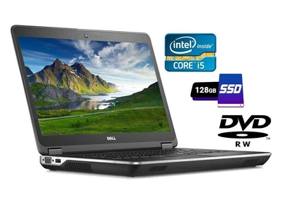 Ноутбук Б-класс Dell Latitude E6440 / 14" IPS / Core i5-4310M (2(4) ядра по 2.7-3.4GHz) / 4GB DDR3 / 128GB SSD / HD Graphics 4600 / WebCam / DVD-RW / Win 10 б/у