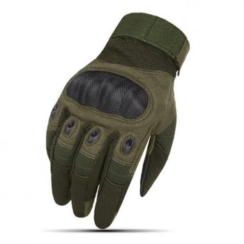 Перчатки тактические FG FQ20T001 Зеленый L полнопалые с защитой на костяшках + сенсорные нашивки