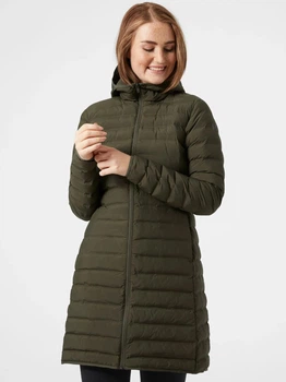 Куртка демисезонная с капюшоном женская Helly Hansen W Mono Material Insulator Coat 53506-431 S Зеленая (7040056893617)