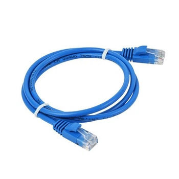 Мережевий патч корд кабель вита пара Ethernet для інтернету LAN 1,5 м литий синій (801-b-1-5)