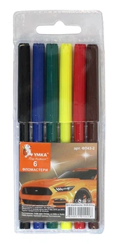 Фломастеры Умка Авто 6 цветов - Умка - ФЛ43-2