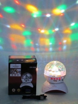 Дискошар с блютузом аккумуляторный та USB ( красный ) Crownberg CB-0308