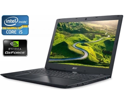 Ноутбук Acer Aspire E5-575G / 15.6" TN / Core i5-6200U (2(4) ядра по 2.3-2.8GHz) / 8GB DDR4 / 256GB SSD / GeForce 940MX, 2GB GDDR5, 64bit / WebCam / DVD-ROM / Win 10 б/у