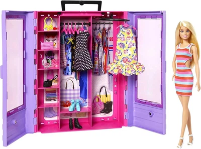 Шкаф чемодан с куклой Барби Barbie Fashionistas Ultimate Closet Portable Fashion Toy