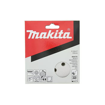 Набір шліфувального паперу Ø125 мм К320 (10 шт) Makita P-33417