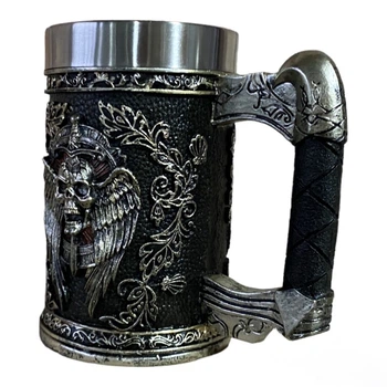 Кружка Вікінг Воїн 3D Чашка 3D Меч у Черепі 500ml