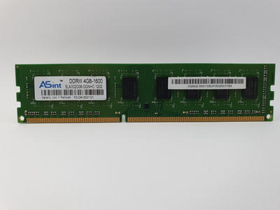 Оперативная память ASint DDR3 4Gb 1600MHz PC3-12800U (SLA302G08-GGNHC) 10589 Б/У