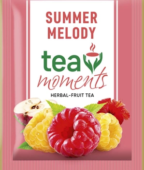 Чай фруктово-ягідний Tea Moments Summer Melody зі смаком малини 50 сашетів (4823118601664)