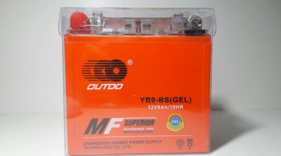 Акумулятор Outdo YB9-BS 12V 9Ah, Gel 137x76x134 мм