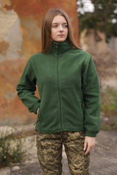 Кофта флисовая женская теплая Зеленого цвета GTex XL