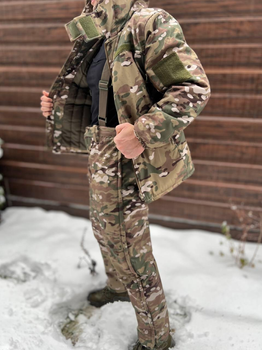 Зимовий костюм тактичний Softshell з мембраною на -20, Мультикам, розмір S, зимовий костюм для військових софтшел