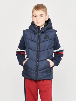 Дитячий стьобаний дутий жилет Minoti 11GILET 5 37397JNR 98-104 см Темно-синій (5059030942724)