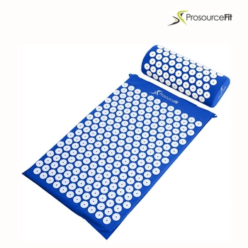 Акупунктурний масажний килимок аплікатор із подушкою ProSource Acupressure (ps-1201-accuset-blue), синій
