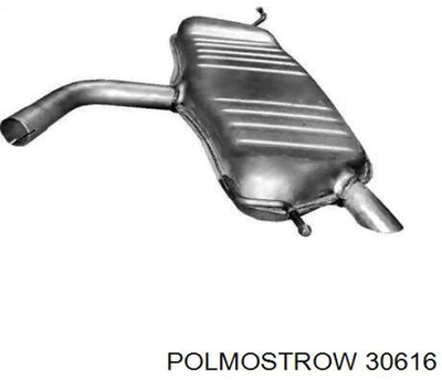 Глушник POLMO Volkswagen Golf V / Golf V Plus 1.6i/1.6 Fsi Polmostrow (30.616) (Polmo-30.616)