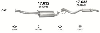 Резонатор POLMO Opel Frontera В 2.2D 98-02 Polmostrow (17.632) (Polmo-17.632)