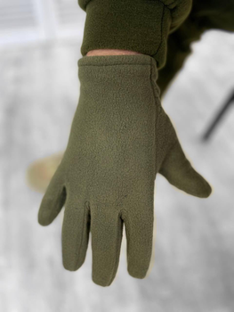 Тактические перчатки флисовые Olive M