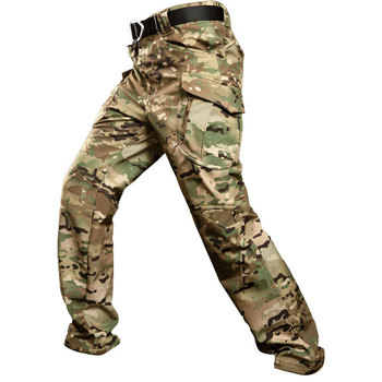 Тактические штаны мужские S.archon X9JRK Camouflage CP 2XL Soft shell теплые влагозащита