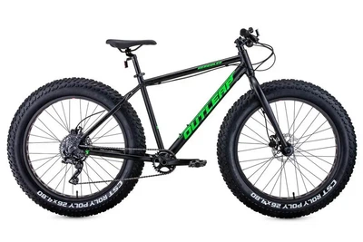 Велосипед горный фэтбайк 26" Outleap Hercules, рама L, 2021, черно-зеленый