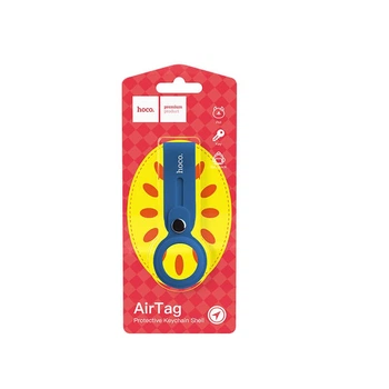 Чохол-брелок для Apple AirTag Hoco Silicone protective shell (Long style) navy-blue
