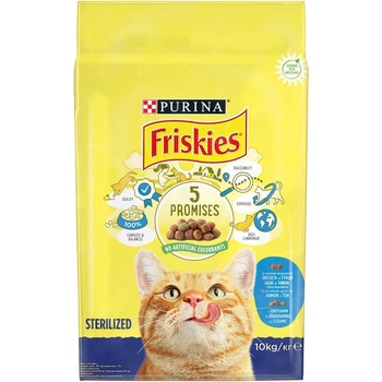 Сухий корм для котів Friskies 5 Promises Sterilized 10 кг - лосось, тунець та овочі
