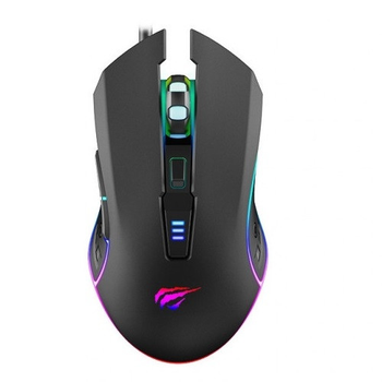 Мышка с подсветкой игровая проводная оптическая HAVIT HV-MS1018 USB RGB Черный