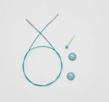 Ліска бірюзова для кругових спиць з нейлоновим покриттям 80см KnitPro 36604