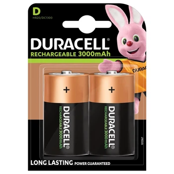 Акумулятори DURACELL Rechargeable D/HR20/DC1300 3000mAh (2шт)