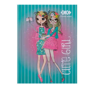 Блокнот ZiBi Cute Girl A6 в клетку на 64 листа твердая обложка (ZB.12715-06)