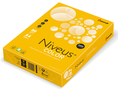 Бумага цветная Niveus интенсив А4 80 г/м² SY40 солнечно-желтый 500л (A4.80.NVI.SY40.500)