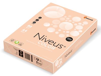 Бумага цветная Niveus пастель А4 80 г/м² SA24 лососевый 500 л (A4.80.NVP.SA24.500)