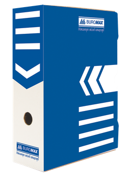 Бокс архівний картонний 10см BUROMAX 3261-02 синій /BM.3261-02/