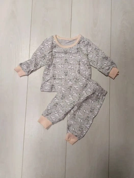 Піжама (кофта+штани) сіра Котик Primark 62см (40009842)