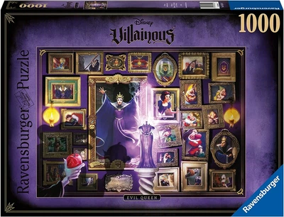Пазл Ravensburger Villainous Evil Queen Білосніжка та сім гномів - Зла королева 1000 шт. (16520)