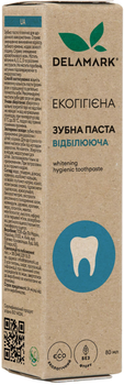 Зубная паста гигиеническая Delamark Отбеливающая 80 мл (4820152332158)
