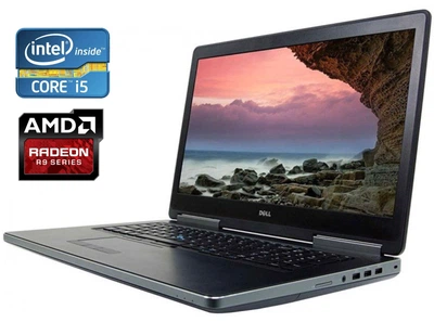 Игровой ноутбук Dell Precision 7710 / 17.3" IPS / Core i5-6300HQ (4 ядра по 2.3-3.2GHz) / 8GB DDR4 / 500GB SSD / Radeon R9 M375X, 2GB / WebCam / Win 10 Pro б/у