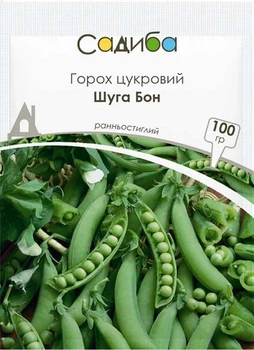 Насіння цукрового гороху Шуга Бон 100 г, Садиба Центр
