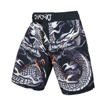 Шорты (Fight Shorts) Dragon мужские для занятий спортом (MMA кикбоксинг бокс борьба спорзал бег) - XXXL