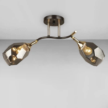 Люстра потолочная Light House SR-18523/2 CF+FGD L540*W180*H260 черный + золото