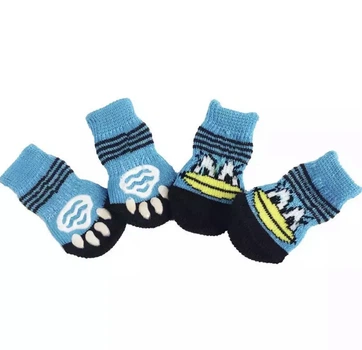 Носки для собак с нескользящими накладками "Blue Dack" Size L