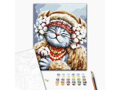 Картина по номерам Киса Зима, Brushme (40х50 см), BS53412