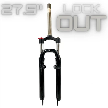 Велосипедная вилка Cross 27.5" с алюминиевой коронкой LOCK-OUT 1.1/8 Амортизационная